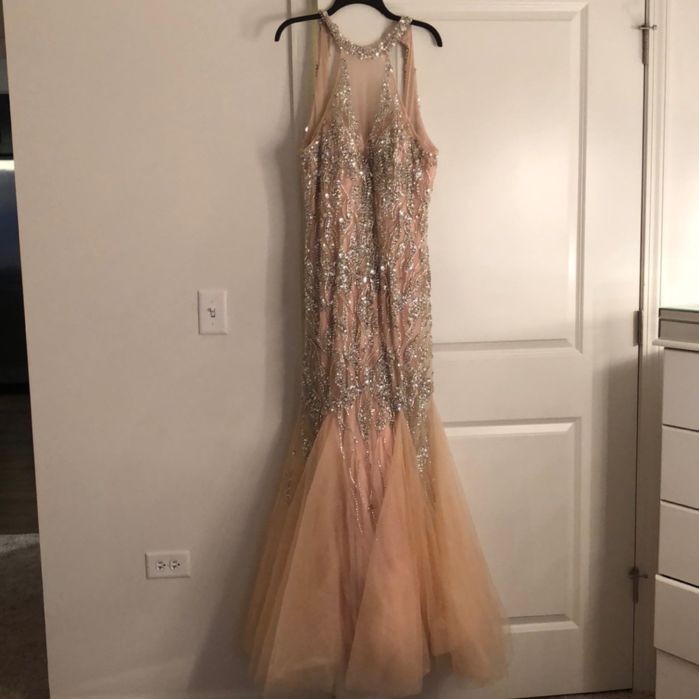 Elegant gown with beading